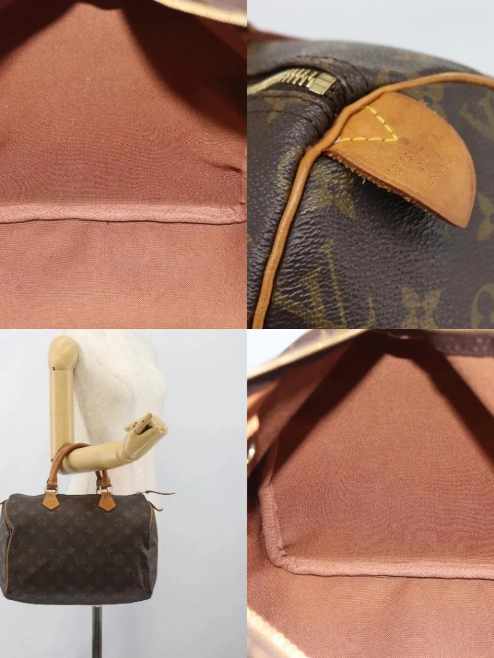 LOUIS VUITTON Monogram Speedy 30 Hand Bag L002 LV Auth 187950A